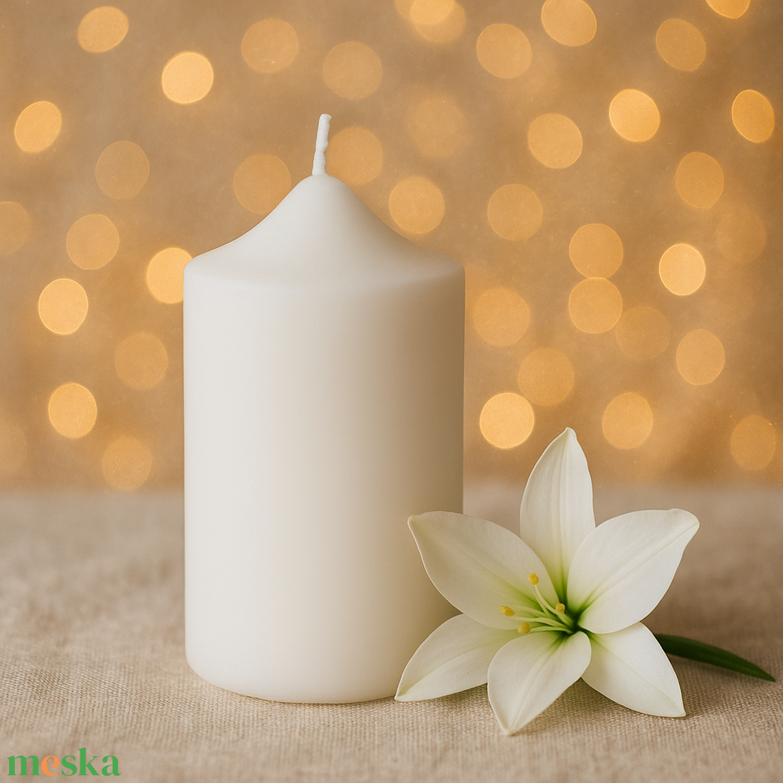 Natúr gyertya, adventi gyertya  - kellékek & szerszámok - dekorációs kellékek - dekorációs gyertya - Meska.hu