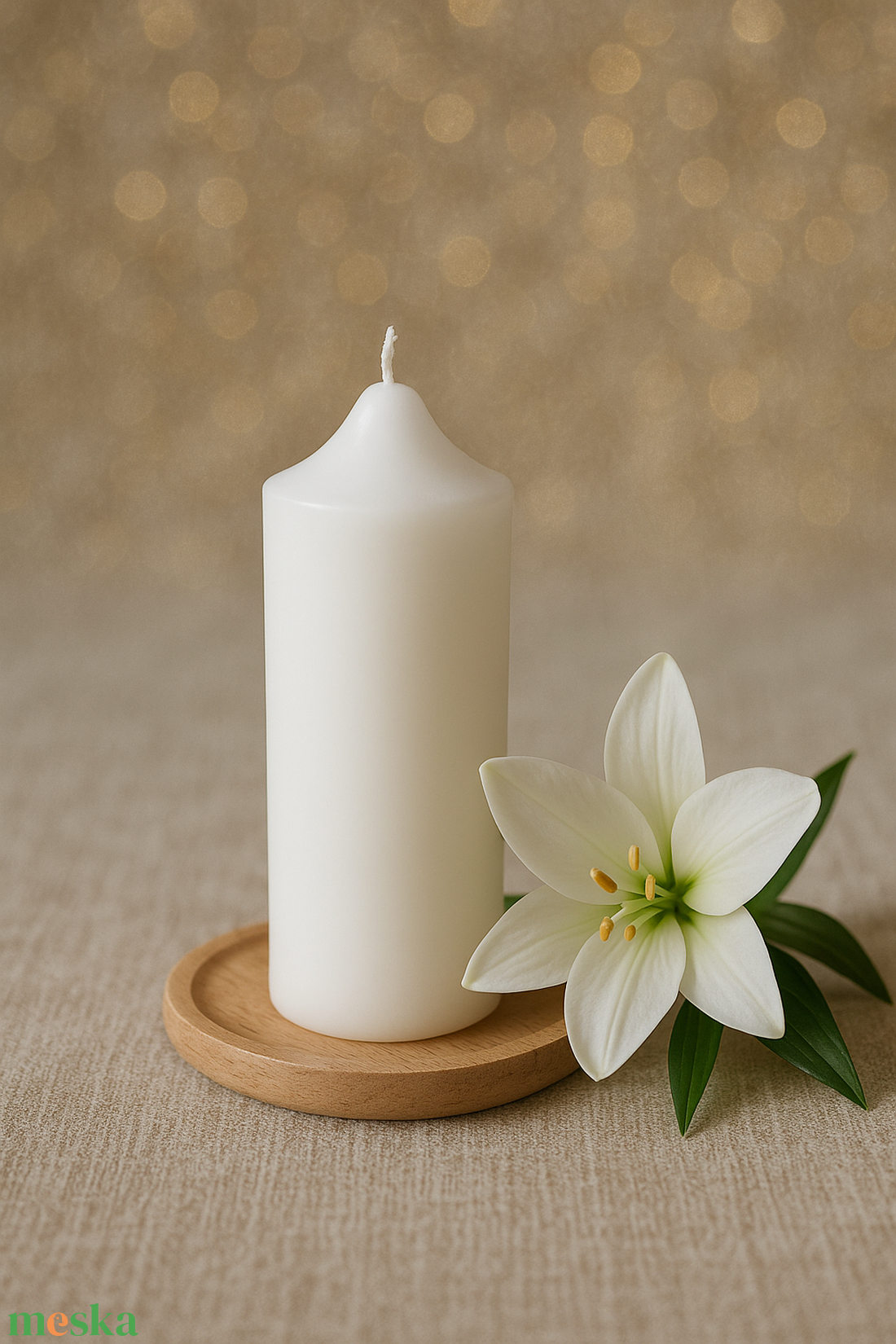 Natúr gyertya, adventi gyertya  - kellékek & szerszámok - dekorációs kellékek - dekorációs gyertya - Meska.hu