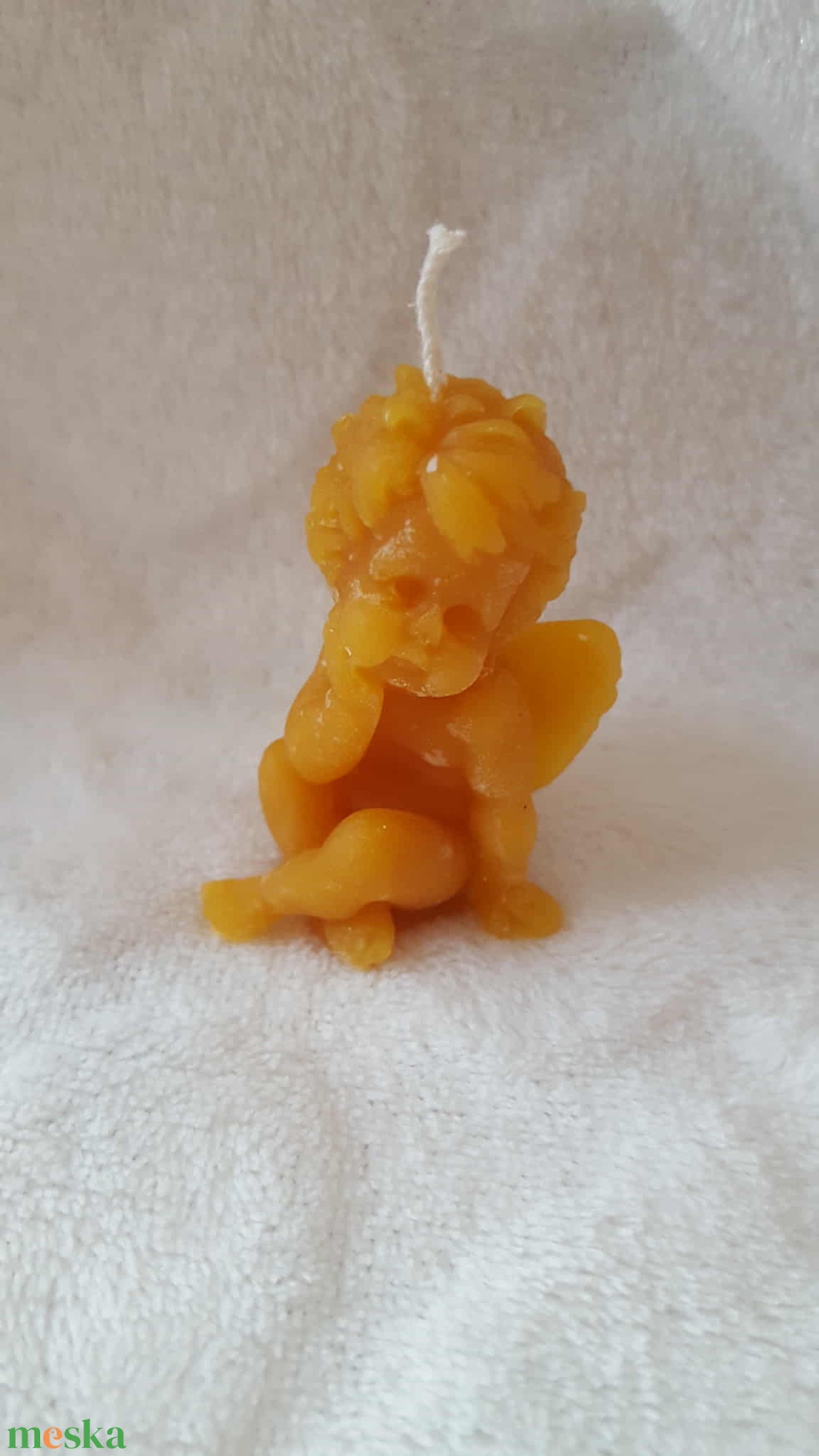 Kis támaszkodó angyal gyertya - kellékek & szerszámok - dekorációs kellékek - dekorációs gyertya - Meska.hu