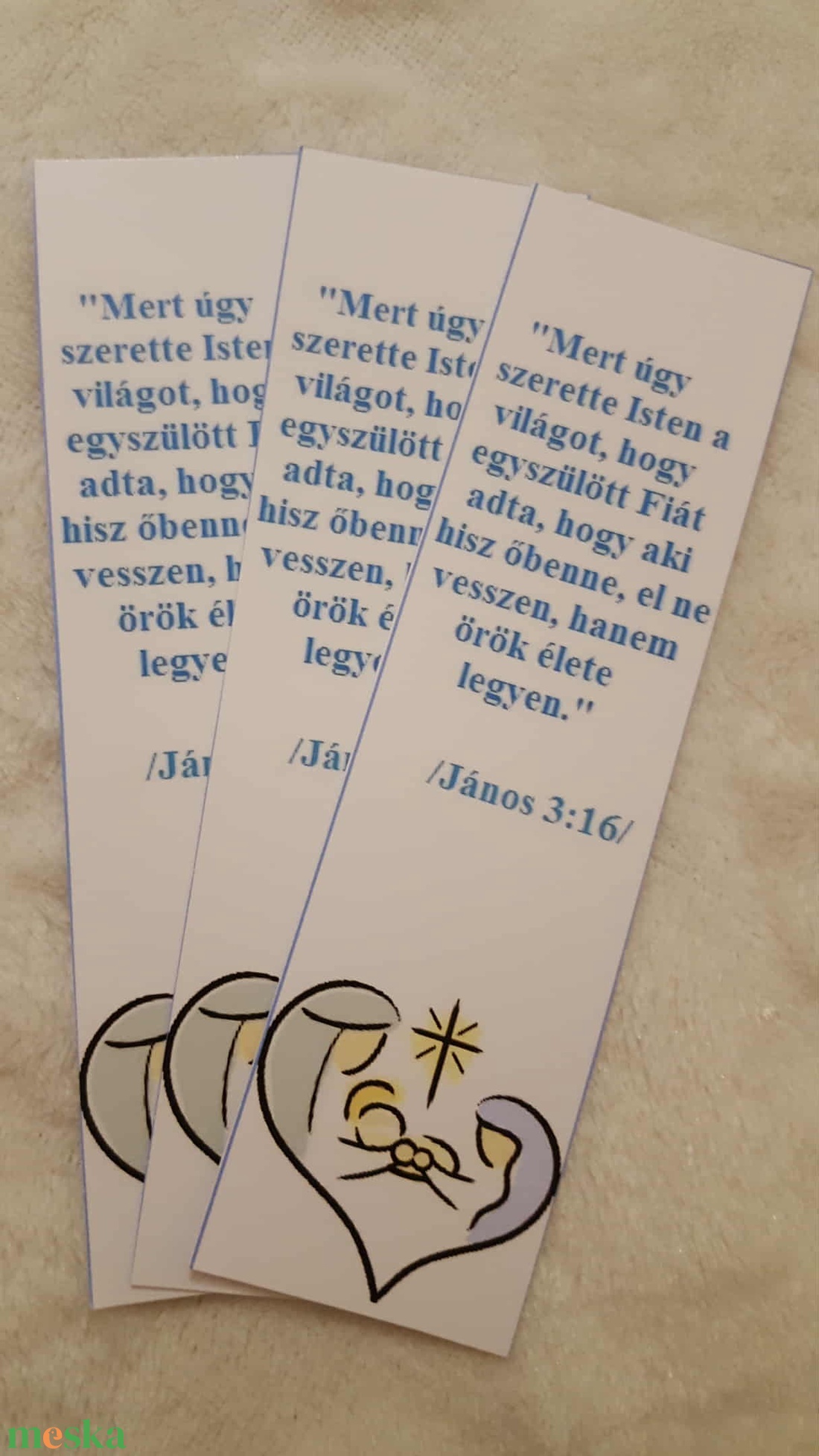 10db papír könyvjelző Szent Család - karácsony - karácsonyi ajándékozás - karácsonyi képeslap, üdvözlőlap, ajándékkísérő - Meska.hu