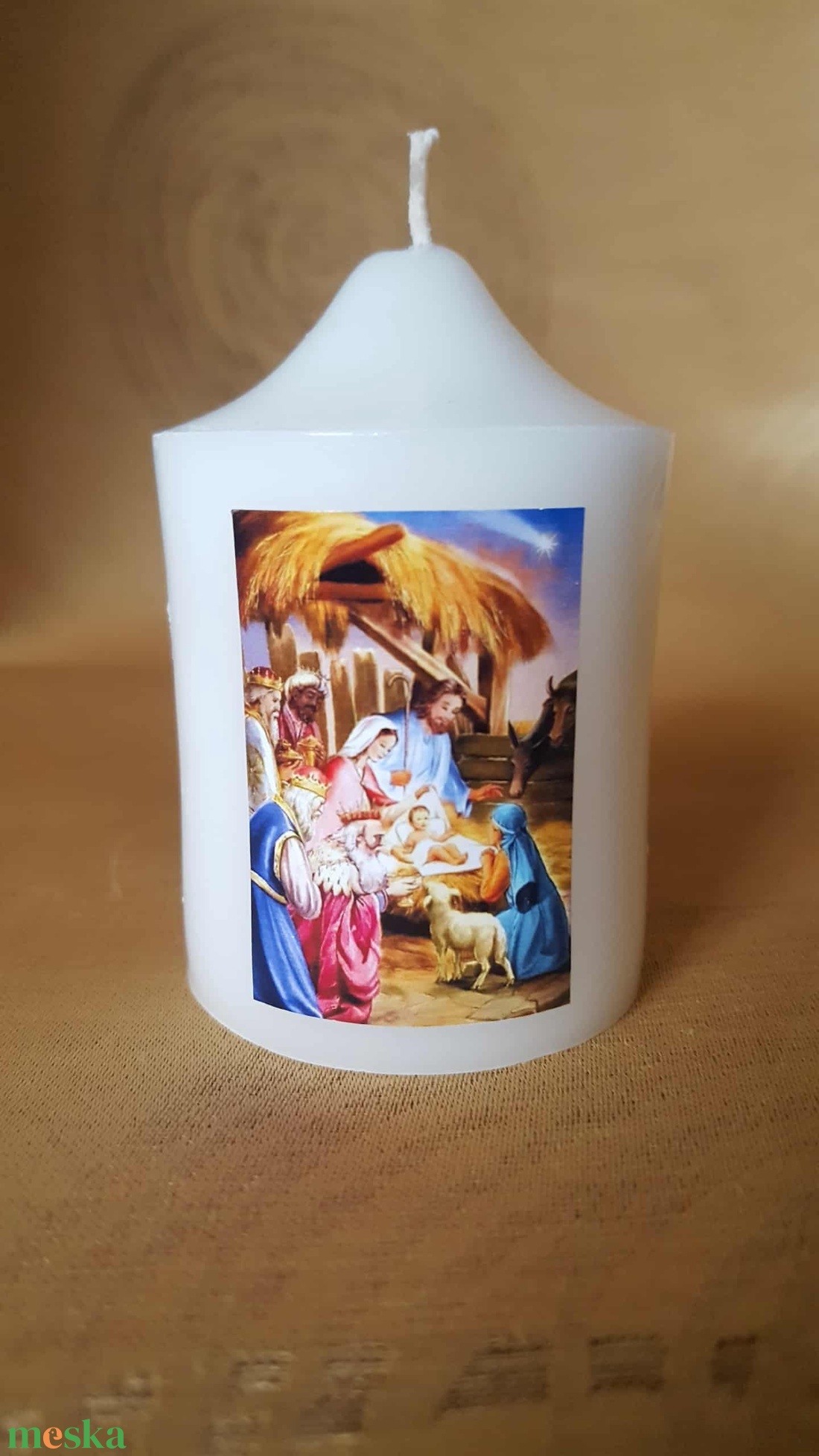 Betlehem képes gyertya - otthon & életmód - gyertya, illat, aroma - gyertya - Meska.hu