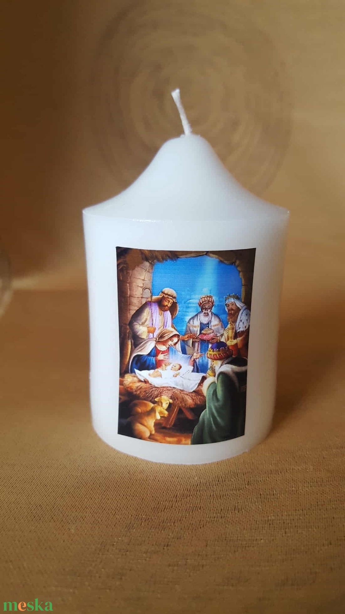 Betlehem képes gyertya - otthon & életmód - gyertya, illat, aroma - gyertya - Meska.hu