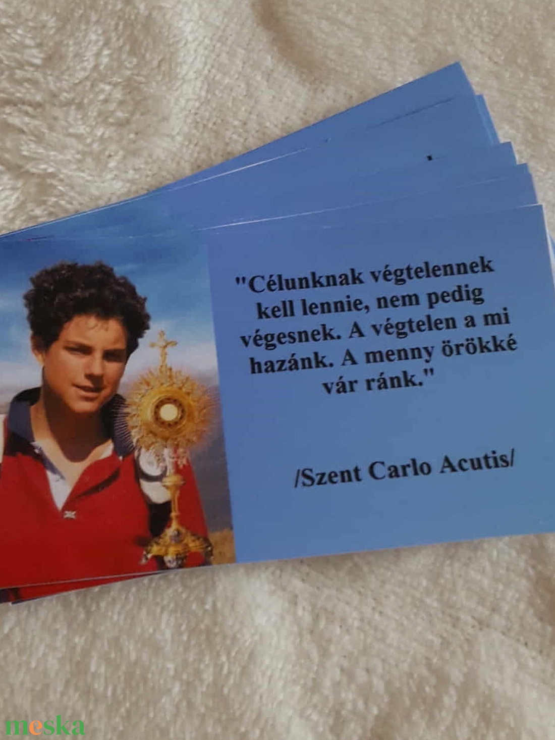 10db Szent Carlo Acutis idézettel matricaként vagy hűtőmágnesként - otthon & életmód - dekoráció - dísztárgy - Meska.hu