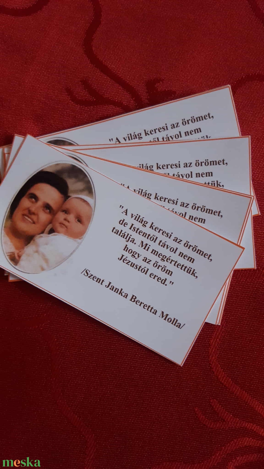 10db Szent Janka Beretta Molla idézettel matricaként vagy hűtőmágnesként - otthon & életmód - dekoráció - dísztárgy - Meska.hu