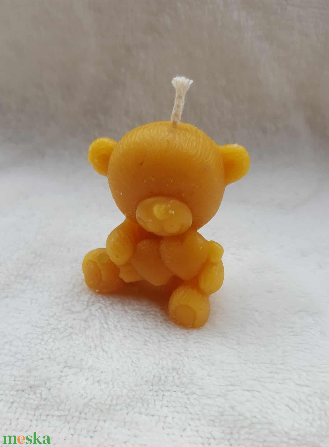 5db mini macika szívvel gyertya - esküvő - emlék & ajándék - köszönőajándék - Meska.hu