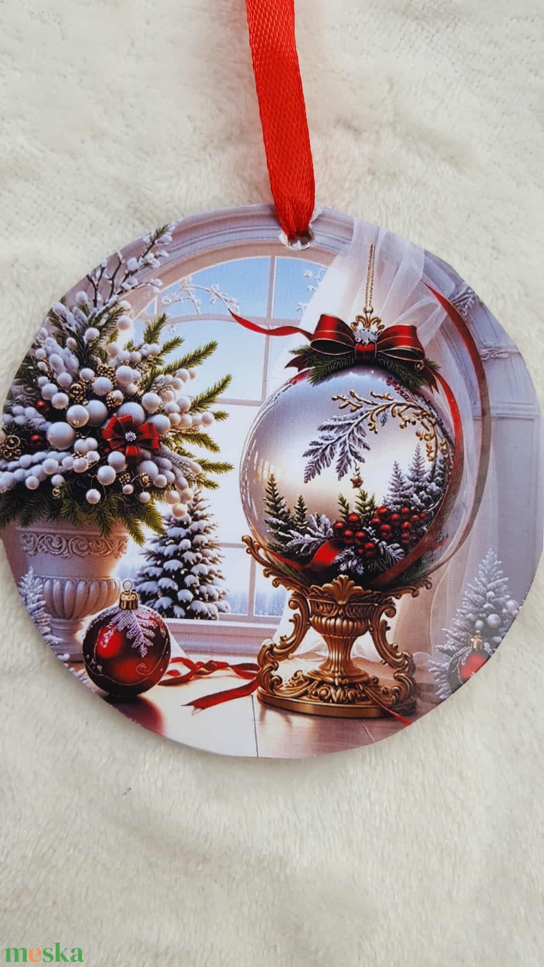 Téli hangulat karácsonyfadísz - karácsony - karácsonyi lakásdekoráció - karácsonyfadíszek - Meska.hu