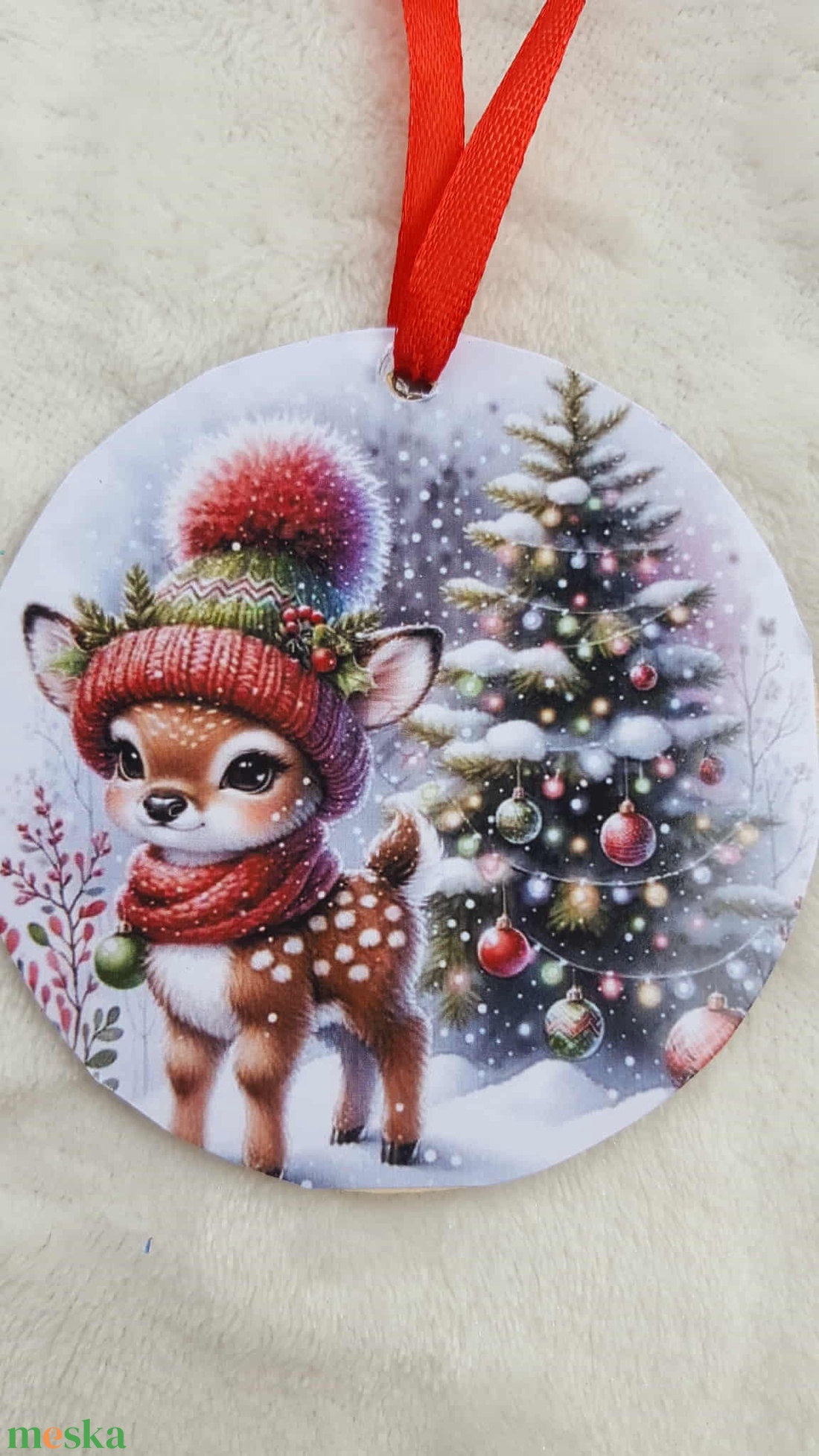 Őzike karácsonyfadísz - karácsony - karácsonyi lakásdekoráció - karácsonyfadíszek - Meska.hu