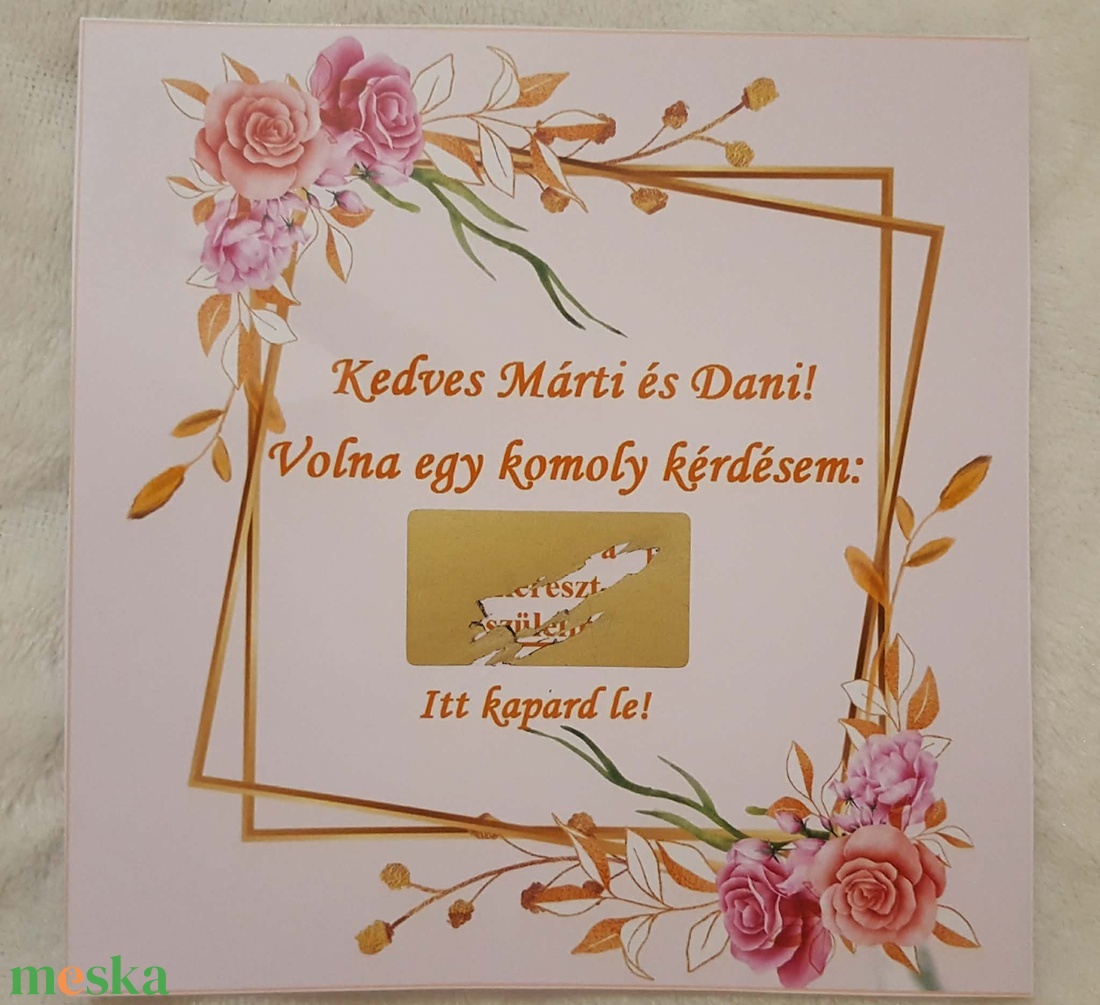 Keresztszülő felkérő kaparós kártya - baba - mama - keresztelő kellékek - keresztszülő felkérő - Meska.hu