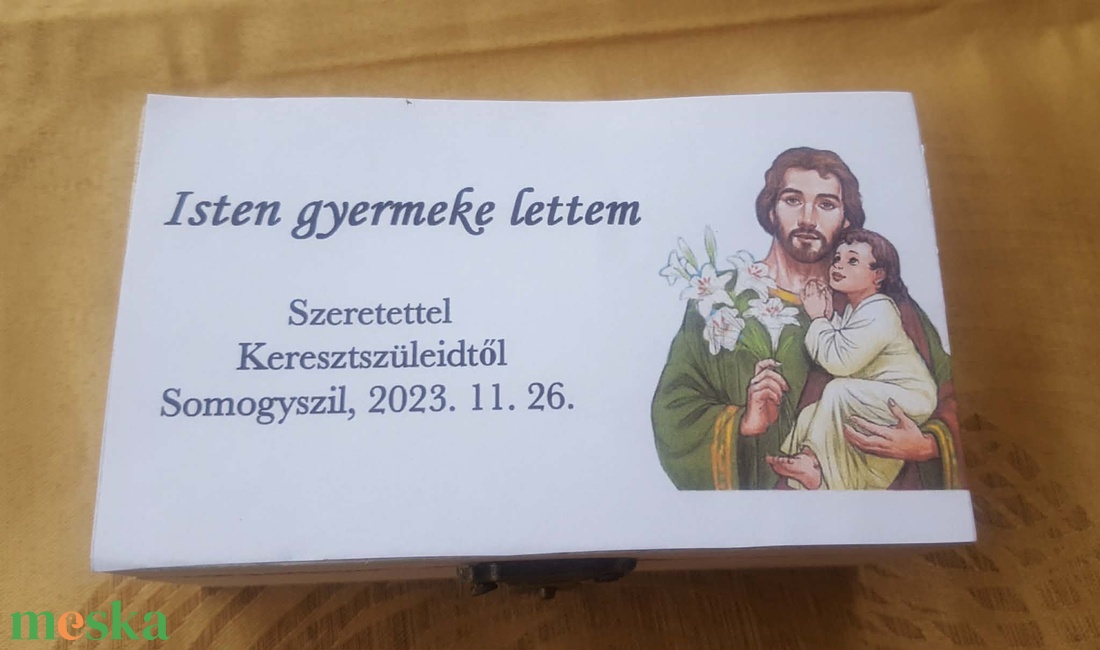 Keresztelő pénzátadó, ajándék átadó emlékőrző doboz - otthon & életmód - papír, írószer - ajándékozás kellékei - pénzátadó doboz - Meska.hu