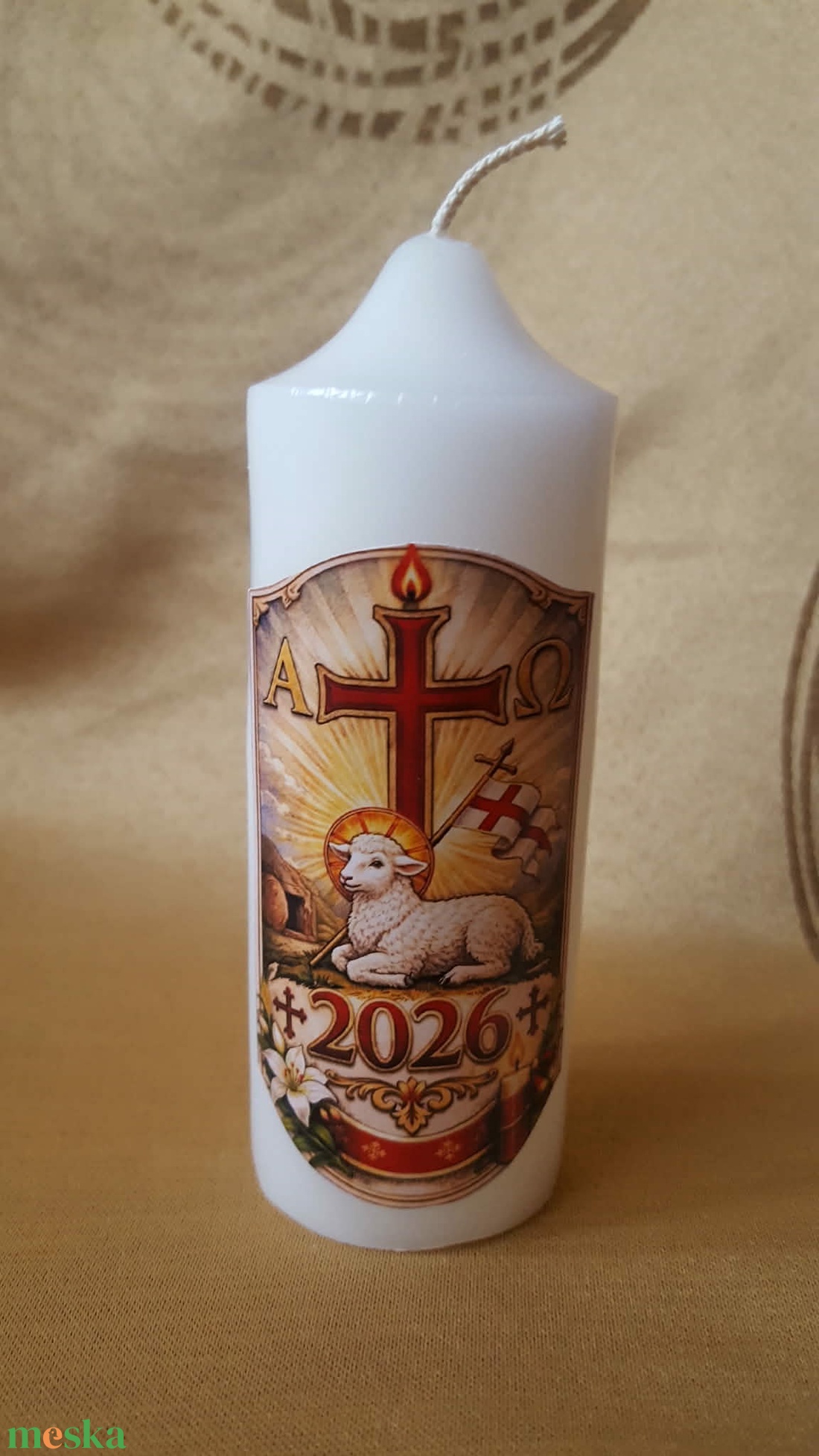 Húsvéti 2026-os gyertya - otthon & életmód - gyertya, illat, aroma - gyertya - Meska.hu