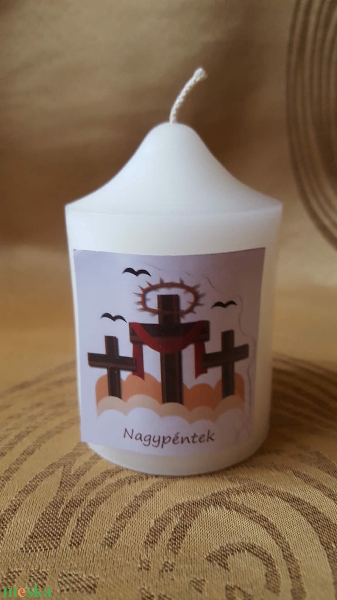 Nagypéntek fényképes gyertya - otthon & életmód - gyertya, illat, aroma - gyertya - Meska.hu
