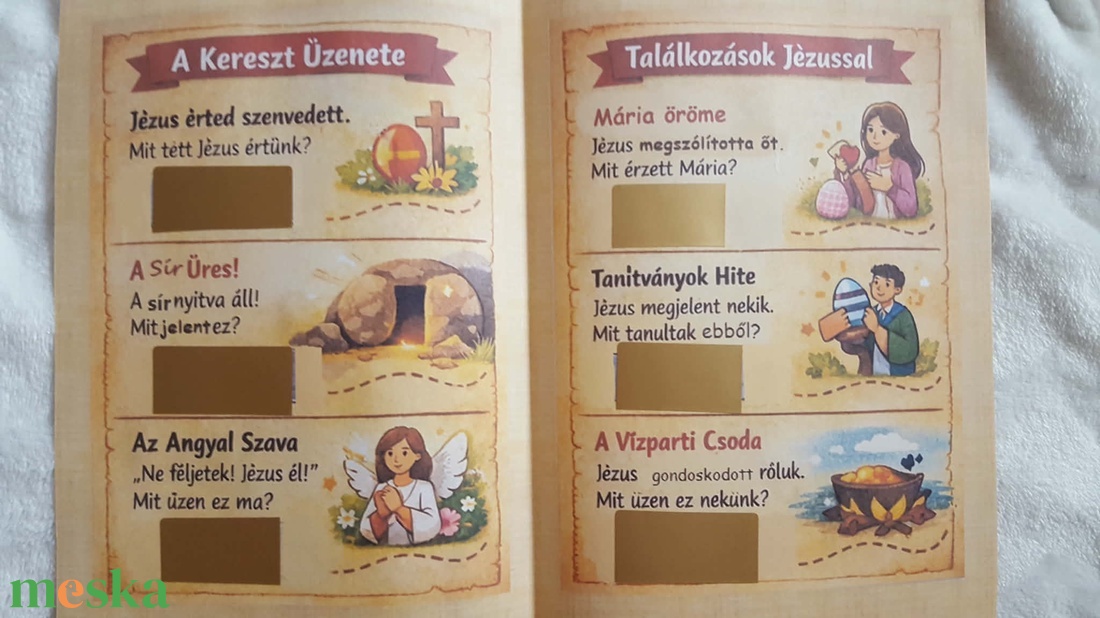Húsvéti Kincsvadász kaparós lap - diy (csináld magad) - egységcsomag - Meska.hu