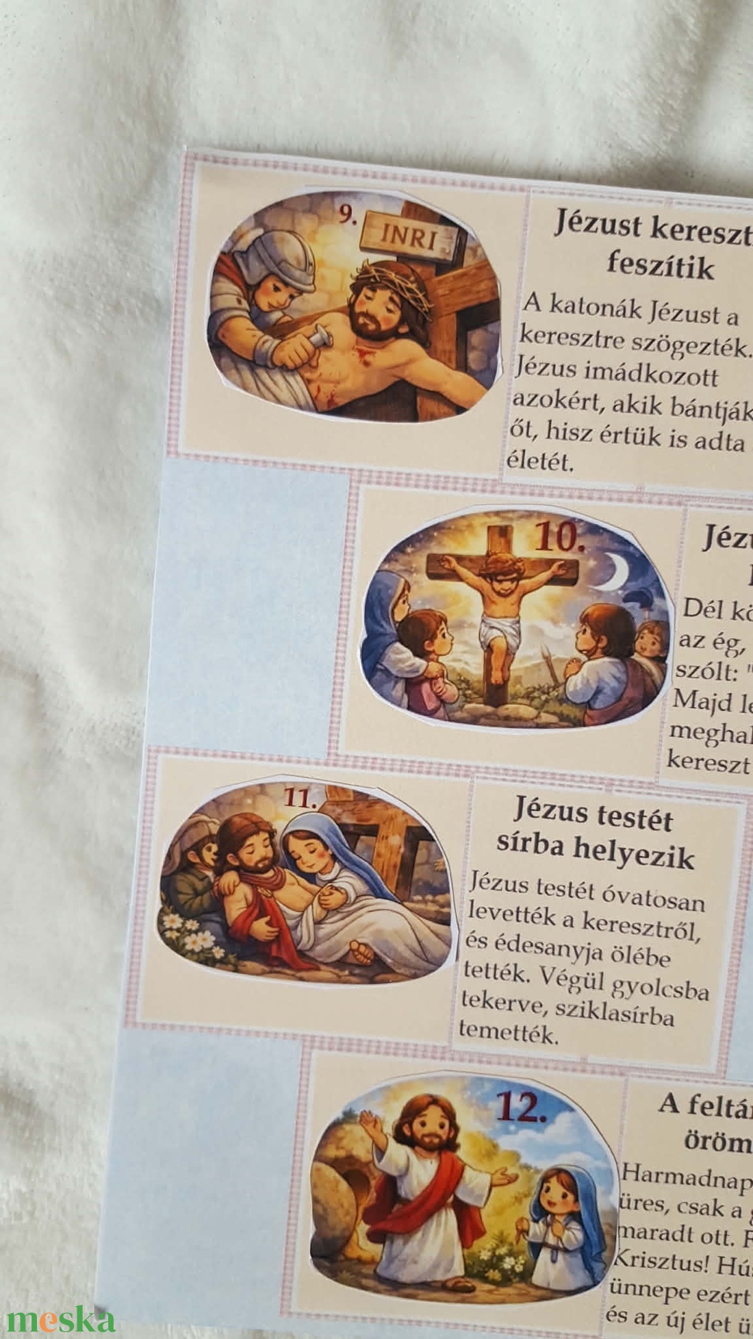 A húsvét igazi története matricás lap - diy (csináld magad) - egységcsomag - Meska.hu