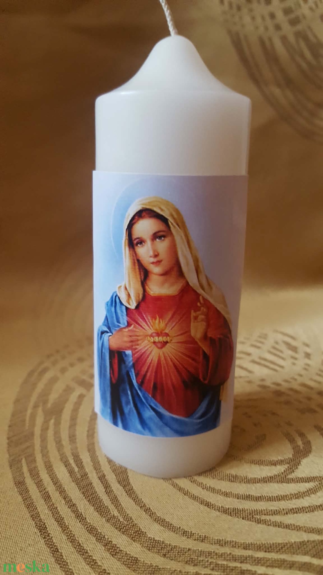 Szűz Mária vagy Jézus gyertya - otthon & életmód - gyertya, illat, aroma - gyertya - Meska.hu