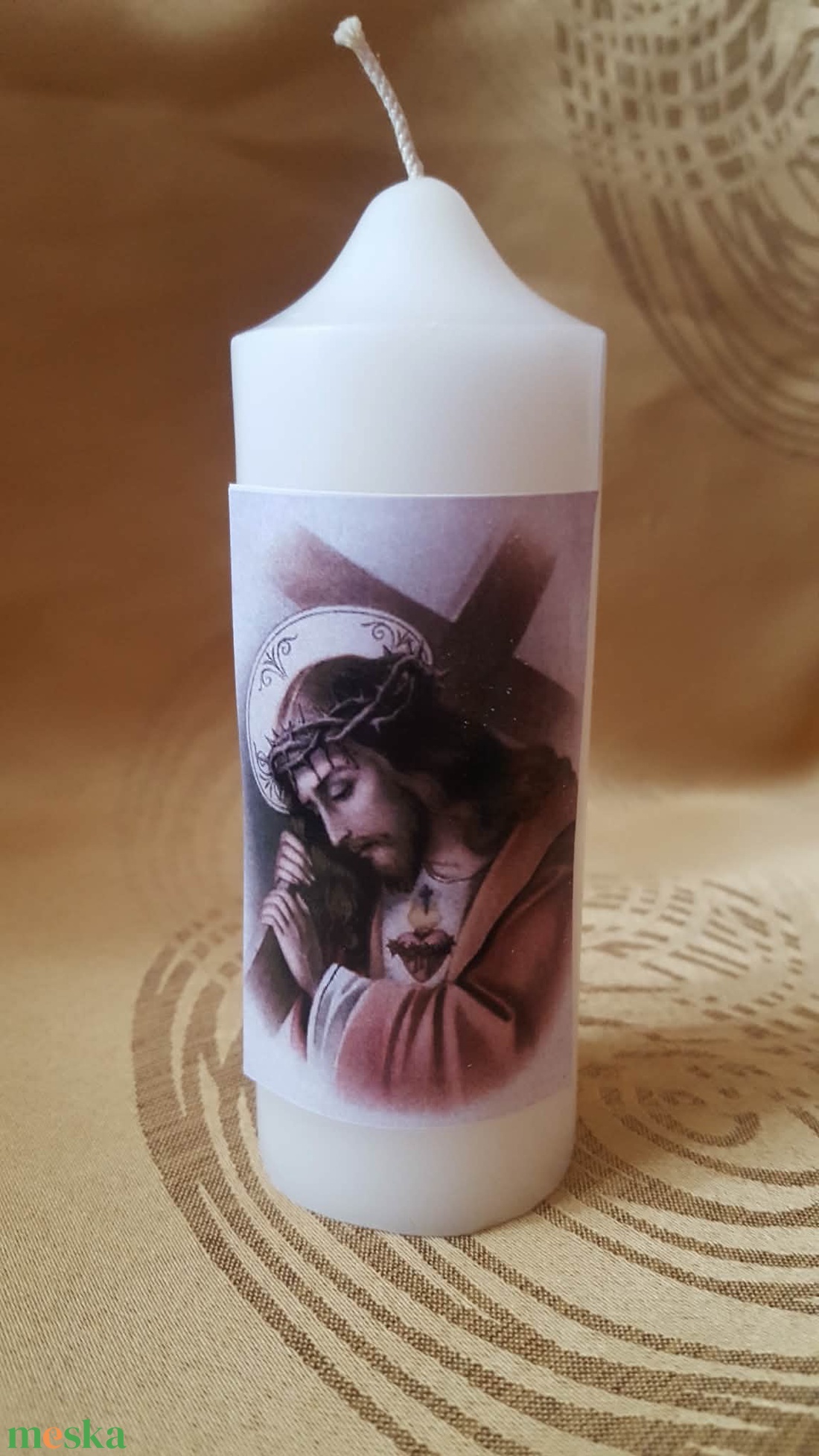 Szűz Mária vagy Jézus gyertya - otthon & életmód - gyertya, illat, aroma - gyertya - Meska.hu