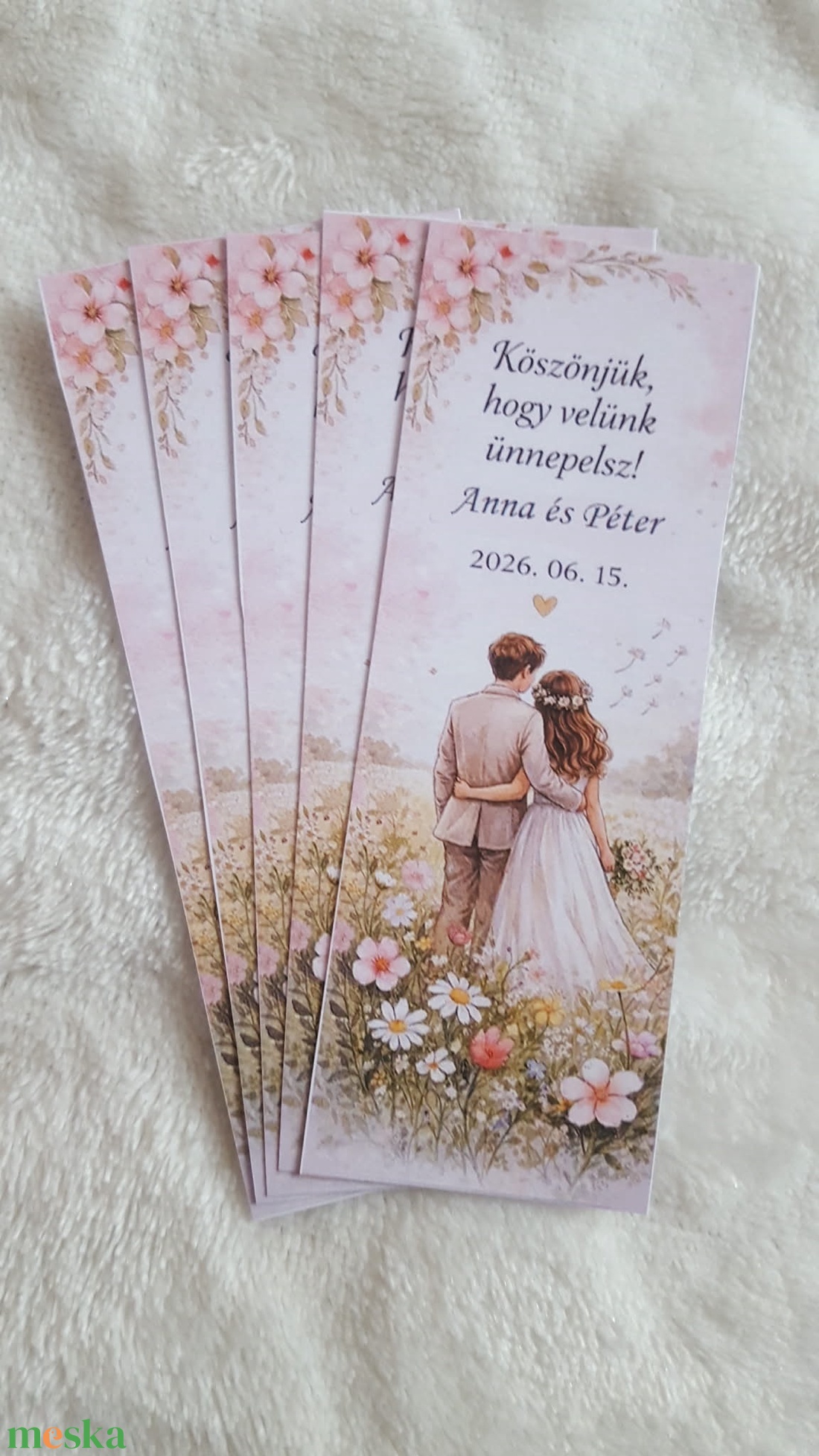 10db Esküvői köszönőajándék mágneses könyvjelző - esküvő - emlék & ajándék - köszönőajándék - Meska.hu