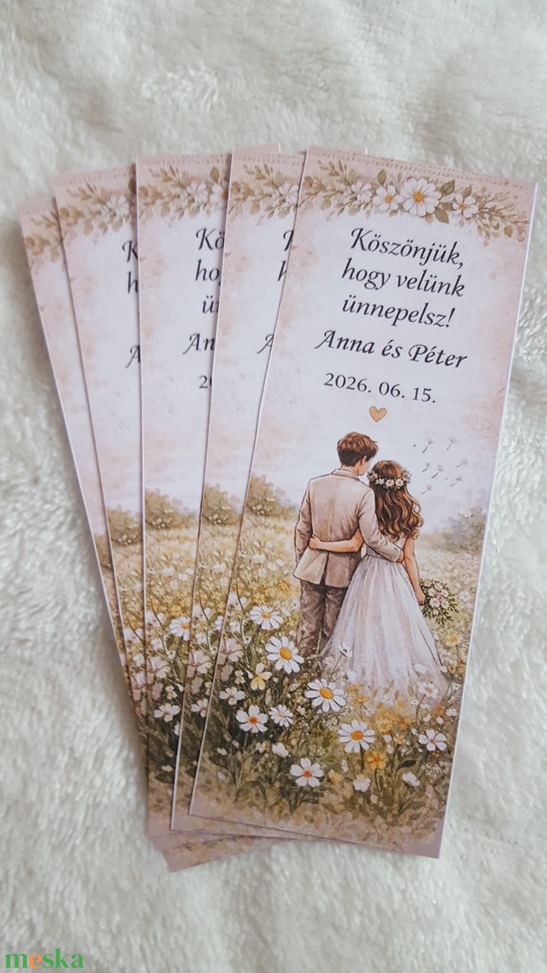 10db Esküvői köszönőajándék mágneses könyvjelző - esküvő - emlék & ajándék - köszönőajándék - Meska.hu