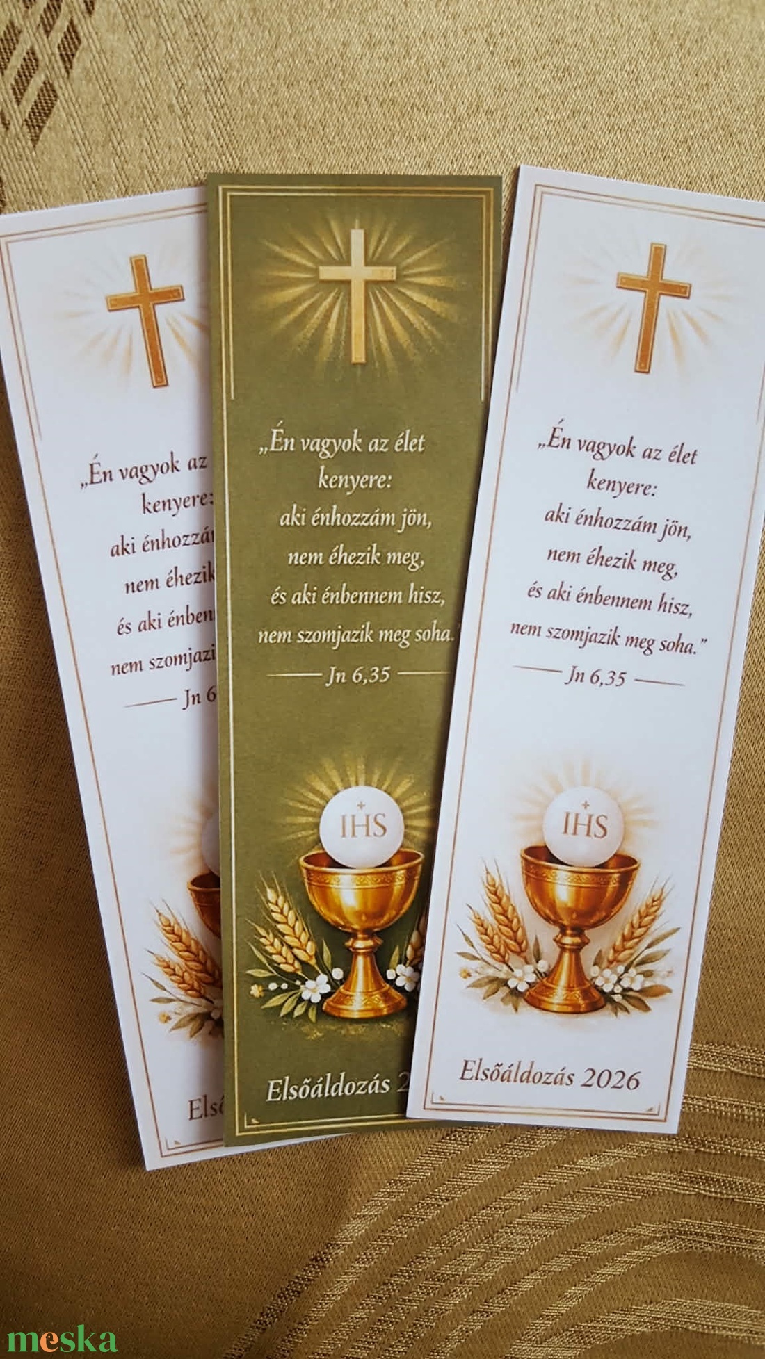10db egyházi mágneses könyvjelző elsőáldozásra - könyv & zene - könyvjelző - Meska.hu