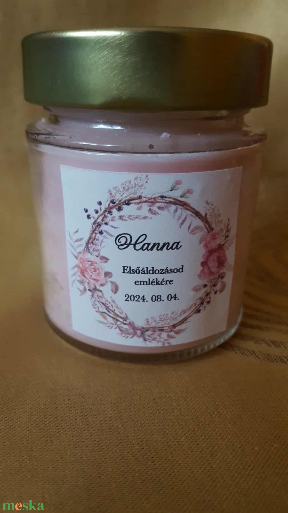 Képes vagy üveges gyertya elsőáldozásra - otthon & életmód - gyertya, illat, aroma - gyertya - Meska.hu