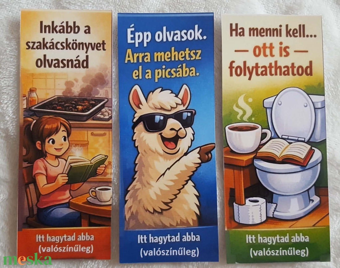 5db vicces mágneses könyvjelző - otthon & életmód - dekoráció - dísztárgy - Meska.hu