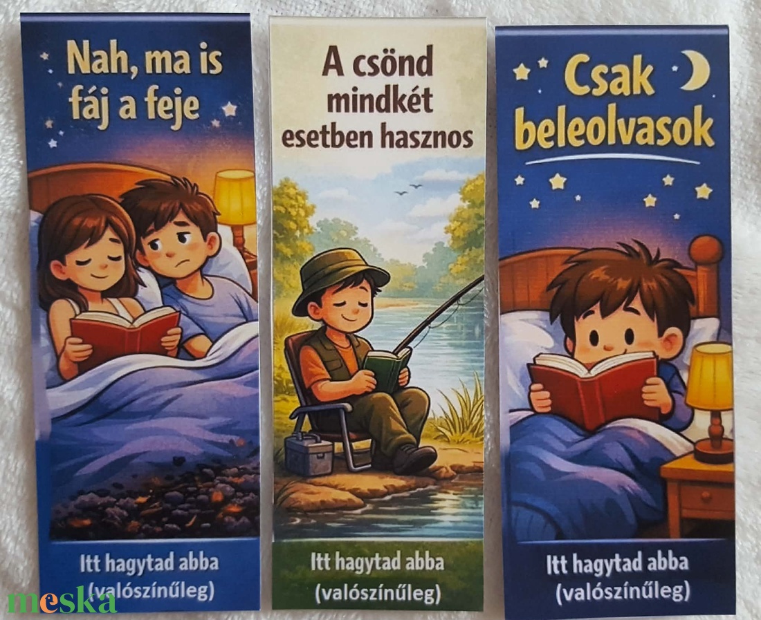5db vicces mágneses könyvjelző - otthon & életmód - dekoráció - dísztárgy - Meska.hu