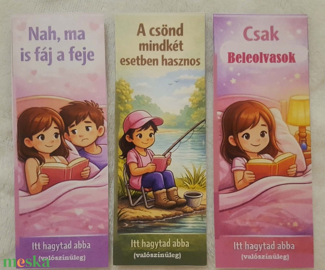 5db vicces mágneses könyvjelző - otthon & életmód - dekoráció - dísztárgy - Meska.hu