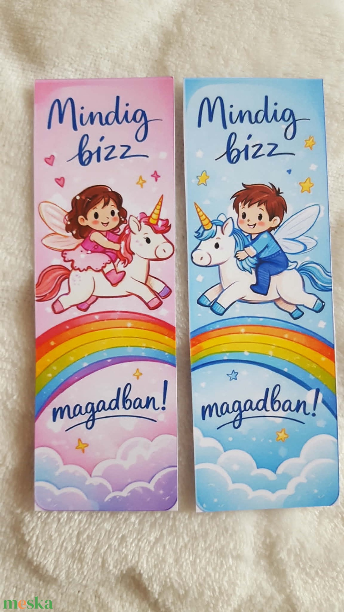 5db cuki unikornisos, tündérkés mágneses könyvjelző pozitív idézettel - otthon & életmód - dekoráció - dísztárgy - Meska.hu