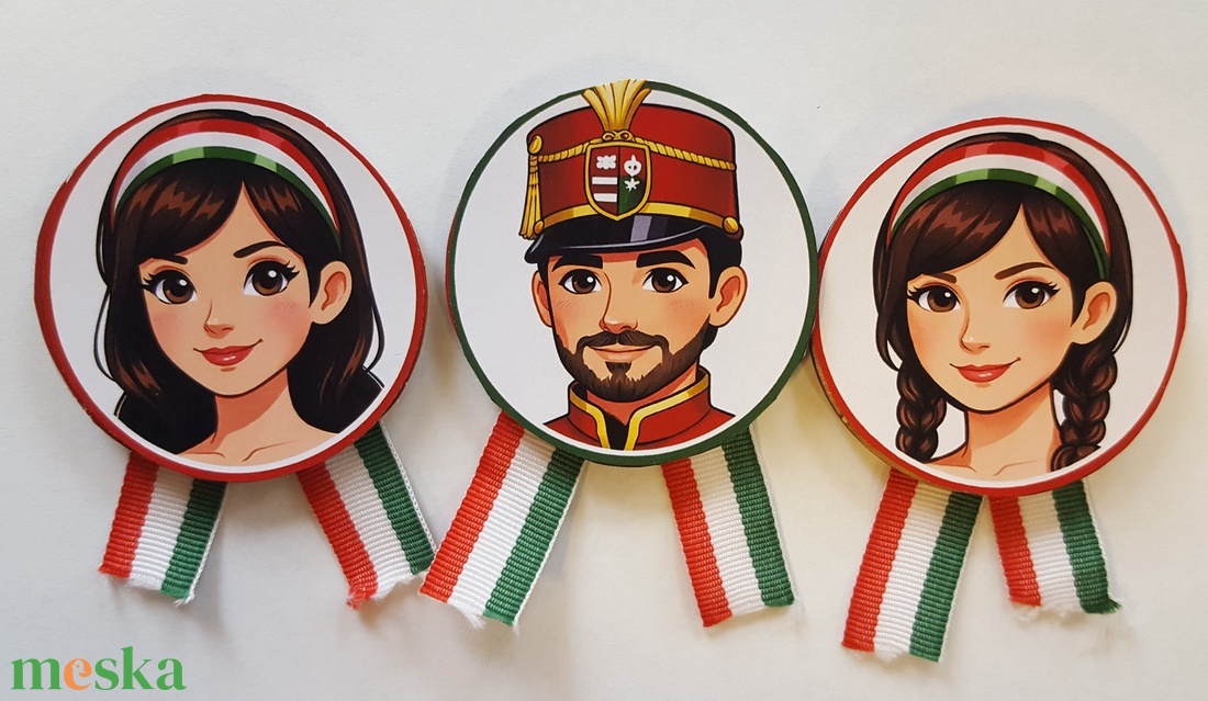 Kokárda gyerekeknek, tiniknek - ékszer - kitűző és bross - Meska.hu