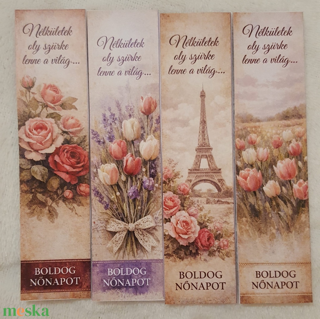 10db-os nőnapi mágneses könyvjelző - könyv & zene - könyvjelző - Meska.hu