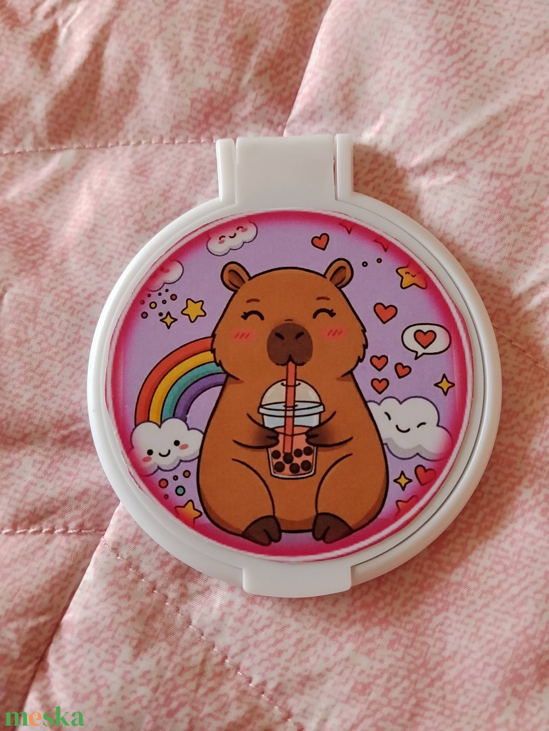 Capibara sminktükör kislányoknak - otthon & életmód - dekoráció - dísztárgy - Meska.hu
