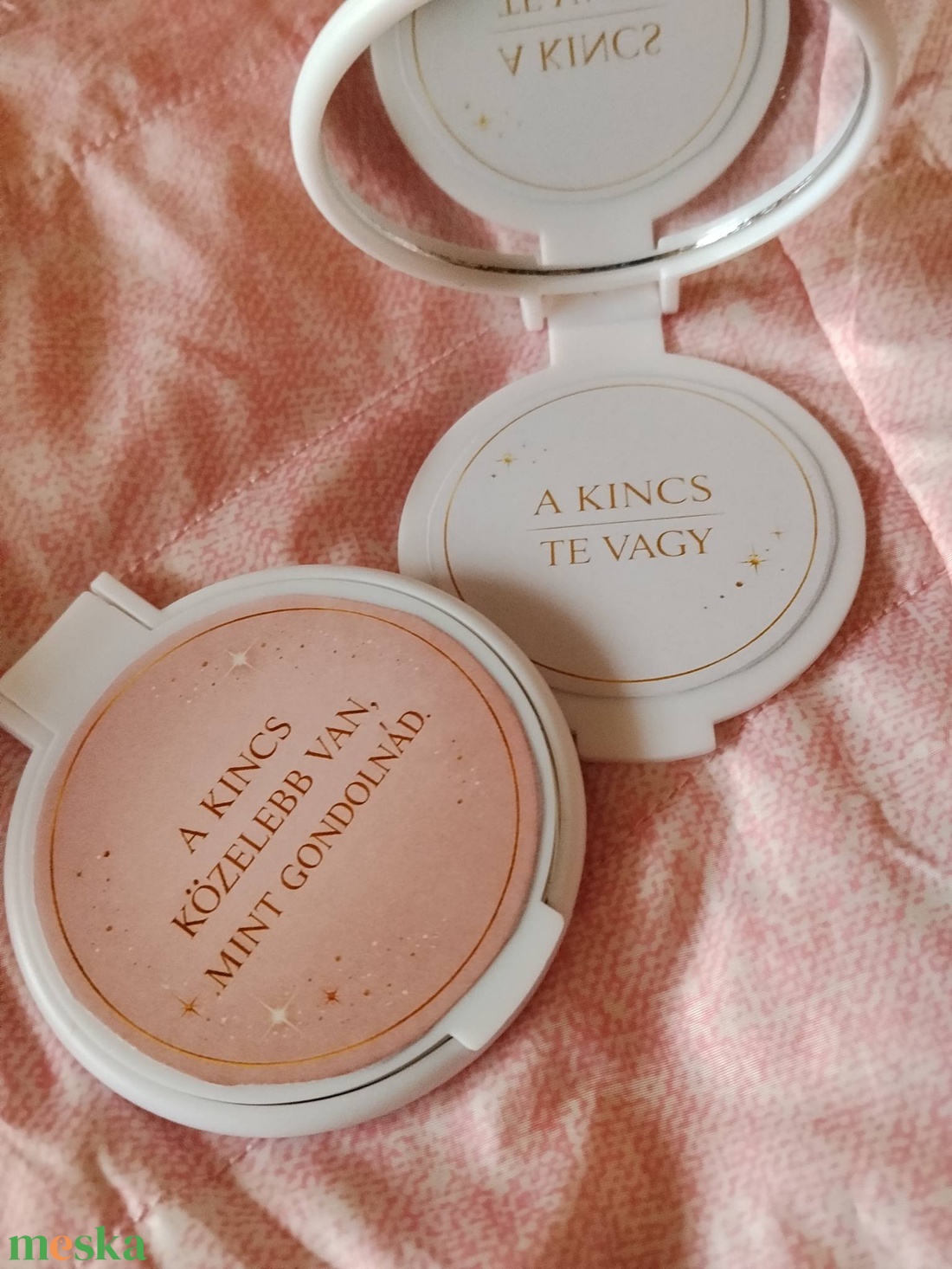 Feliratos, pozitív és egyedi sminktükör kislányoknak - otthon & életmód - dekoráció - dísztárgy - Meska.hu