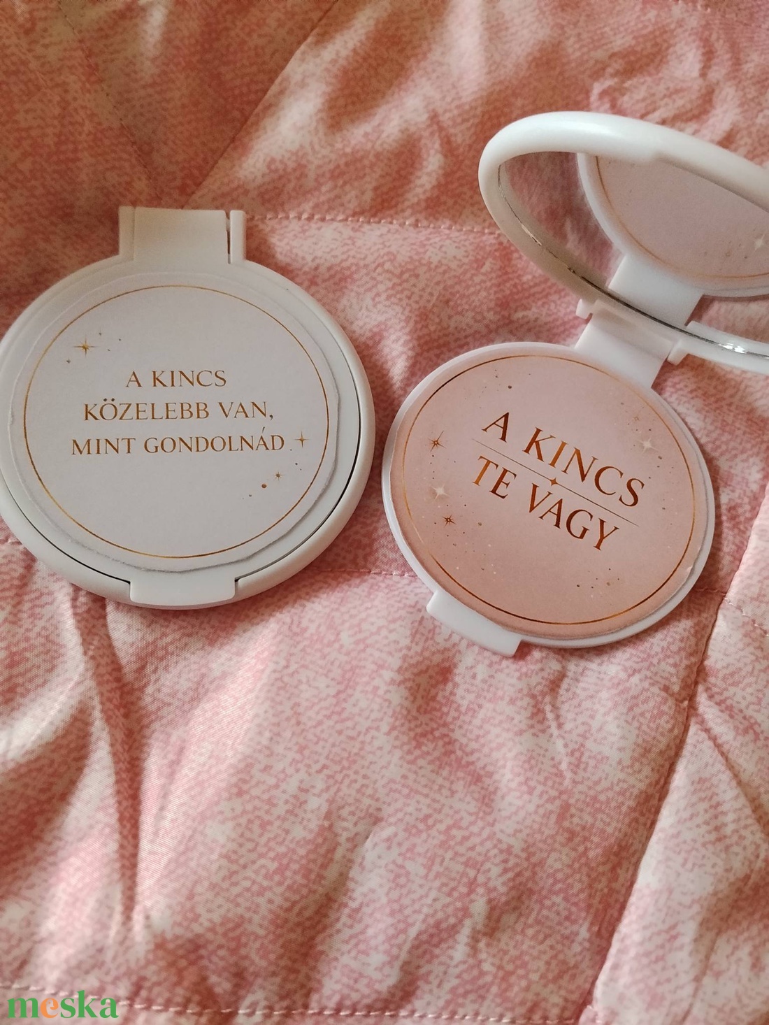 Feliratos, pozitív és egyedi sminktükör kislányoknak - otthon & életmód - dekoráció - dísztárgy - Meska.hu