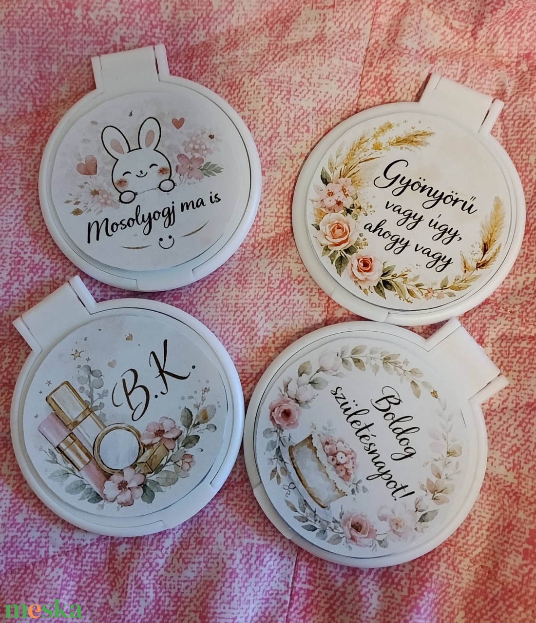 Feliratos, pozitív és egyedi sminktükör kislányoknak - otthon & életmód - dekoráció - dísztárgy - Meska.hu