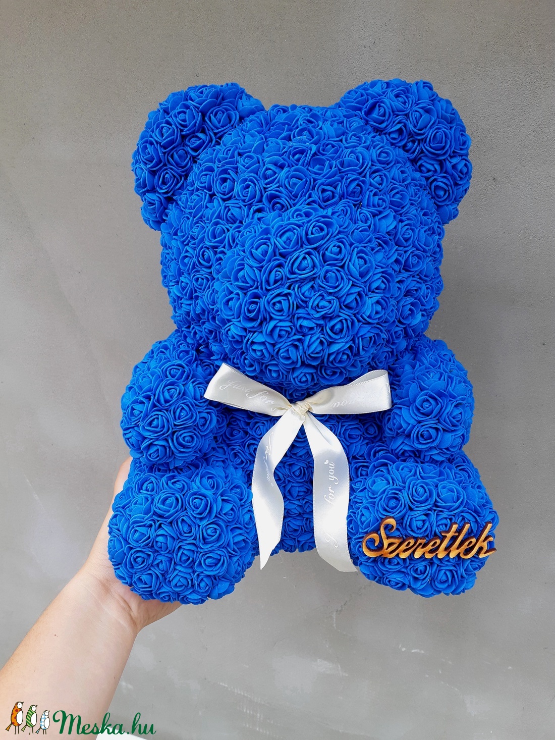 FOGLALVA 35cm sötétkék rózsa maci - - Meska.hu FOGLALVA 35cm sötétkék rózsa maci - - Meska.hu
