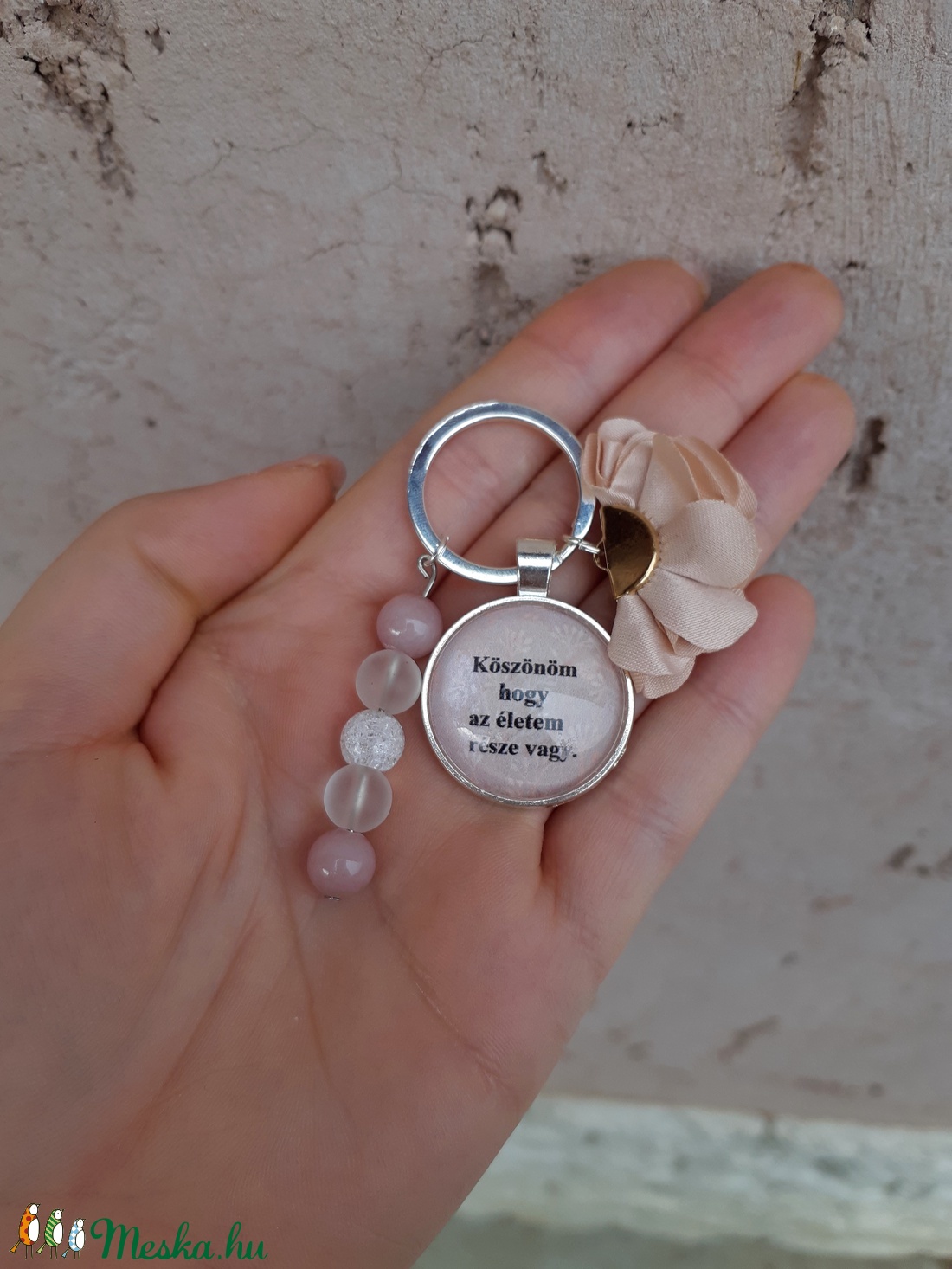Köszönöm, hogy az életem része vagy ásvány kulcstartó - táska & tok - kulcstartó & táskadísz - Meska.hu