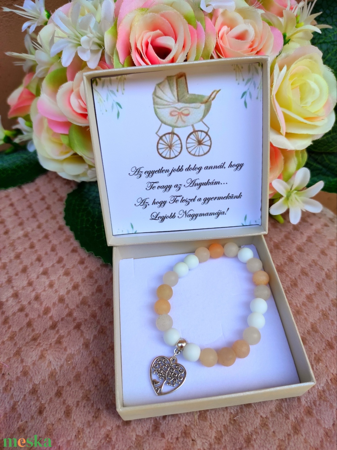 Baba bejelentő nagymama leszel ásvány karkötő - ékszer - karkötő - charm karkötő - Meska.hu Baba bejelentő nagymama leszel ásvány karkötő - ékszer - karkötő - charm karkötő - Meska.hu