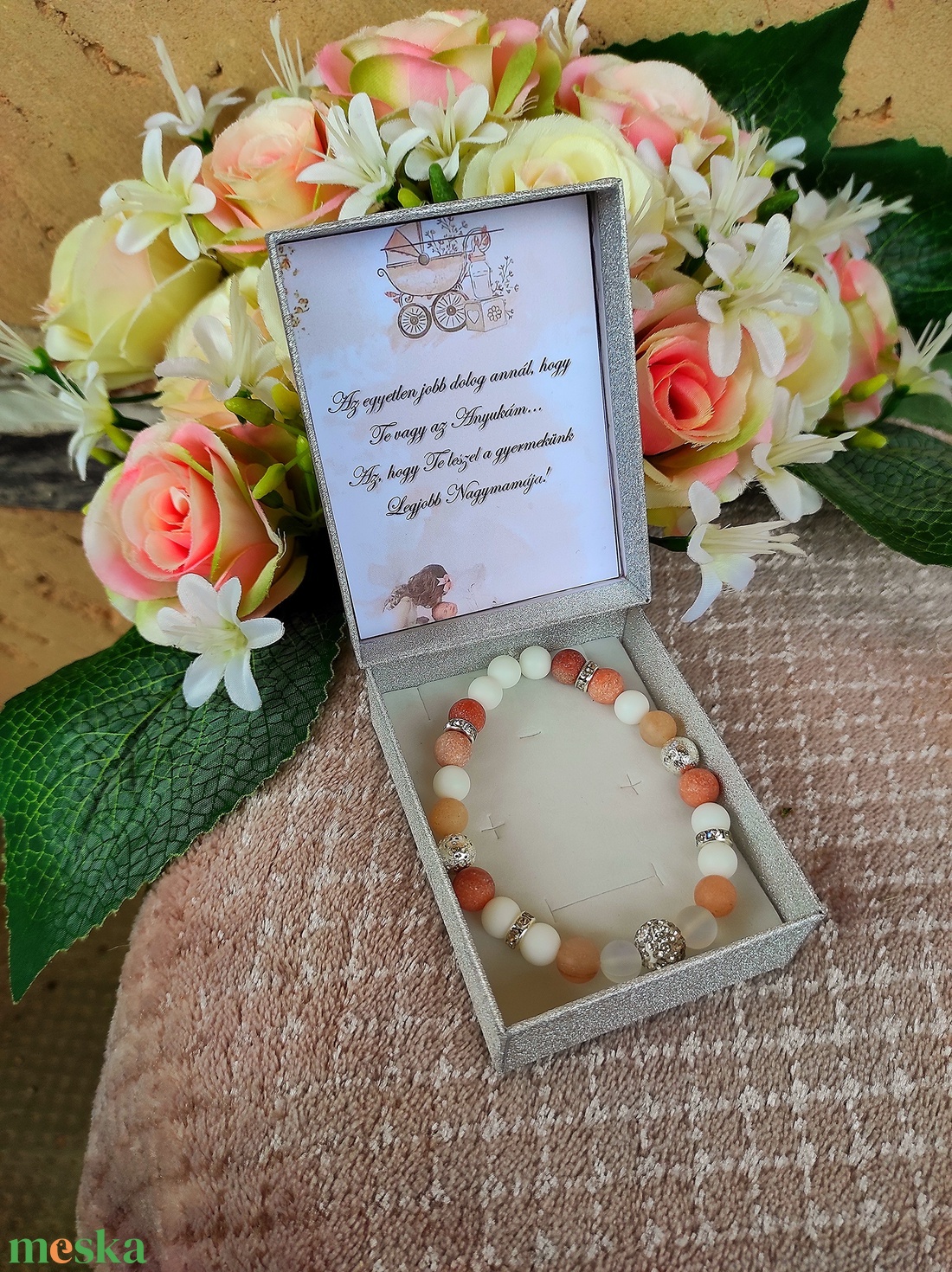 Bababejelentő nagymama leszel ásvány karkötő - ékszer - karkötő - charm karkötő - Meska.hu Bababejelentő nagymama leszel ásvány karkötő - ékszer - karkötő - charm karkötő - Meska.hu