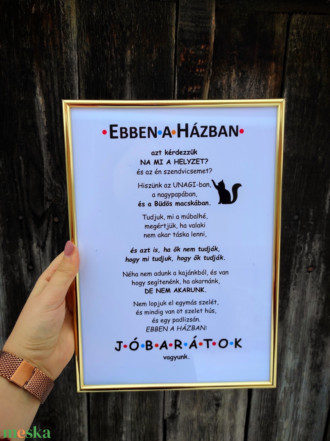 Jóbarátok - Friends házi áldás - otthon & életmód - vallás - házi áldás - Meska.hu