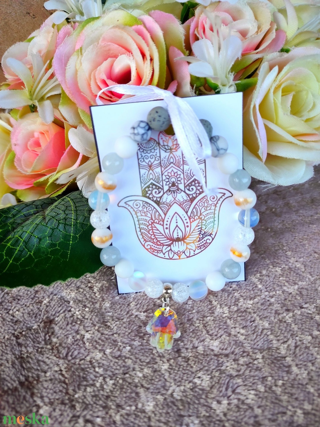 Fatima / Hamsa keze karkötő - ékszer - karkötő - charm karkötő - Meska.hu Fatima / Hamsa keze karkötő - ékszer - karkötő - charm karkötő - Meska.hu