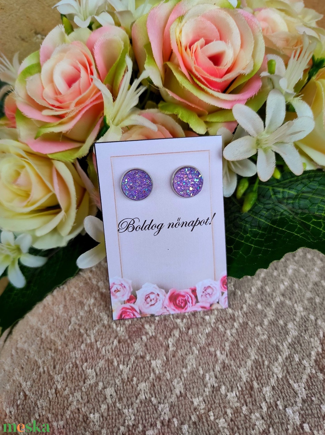 Lila druzy nőnapi fülbevaló - ékszer - fülbevaló - pötty fülbevaló - Meska.hu Lila druzy nőnapi fülbevaló - ékszer - fülbevaló - pötty fülbevaló - Meska.hu