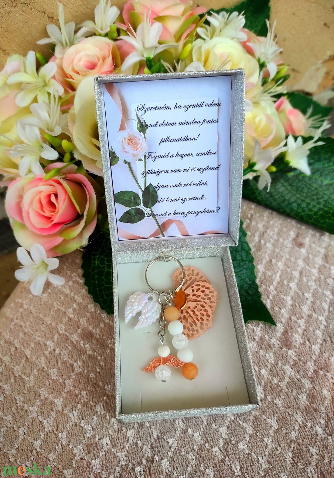 Rose gold keresztanya felkérő angyal kulcstartó - táska & tok - kulcstartó & táskadísz - kulcstartó - Meska.hu Rose gold keresztanya felkérő angyal kulcstartó - táska & tok - kulcstartó & táskadísz - kulcstartó - Meska.hu