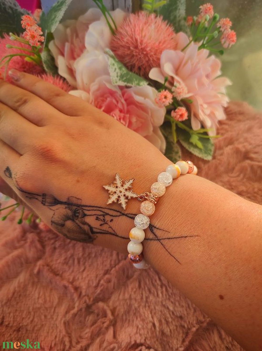 Hópihés védő rose gold karkötő - karácsony - mikulás - mikulás ajándékok - Meska.hu Hópihés védő rose gold karkötő - karácsony - mikulás - mikulás ajándékok - Meska.hu