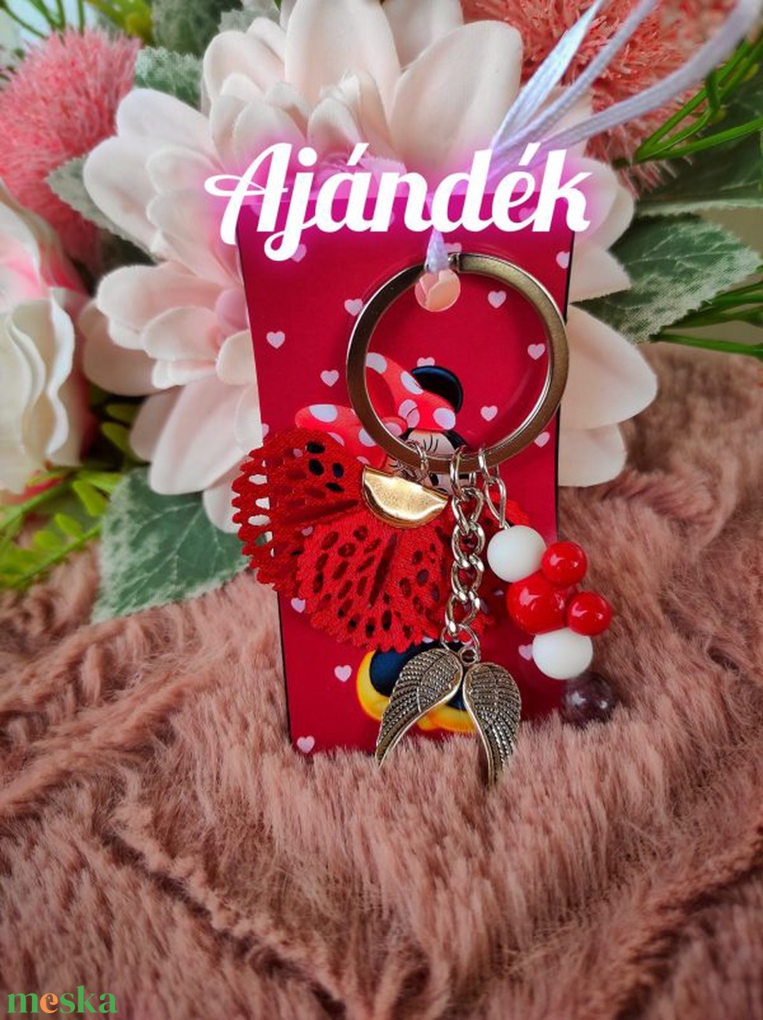 Ajándék kulcstartóval pink szerencse minnie karkötő - ékszer - karkötő - charm karkötő - Meska.hu Ajándék kulcstartóval pink szerencse minnie karkötő - ékszer - karkötő - charm karkötő - Meska.hu