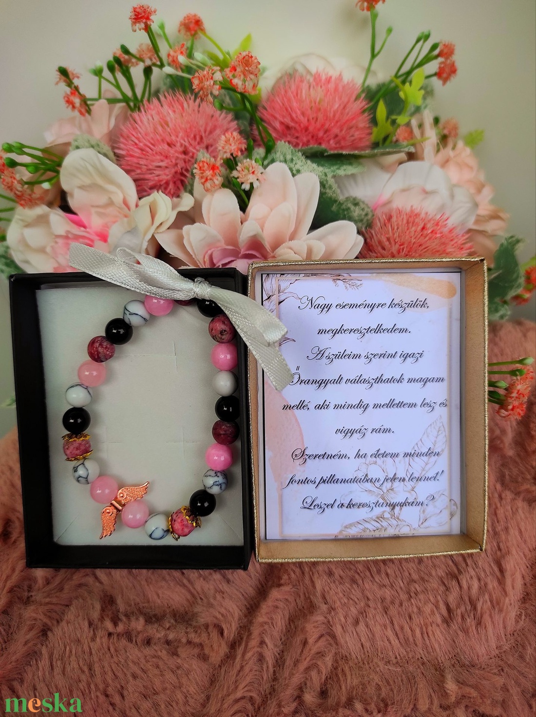 Angyalos rose kitartás karkötő keresztszülő - játék & sport - keresztelőajándékok - Meska.hu Angyalos rose kitartás karkötő keresztszülő - játék & sport - keresztelőajándékok - Meska.hu