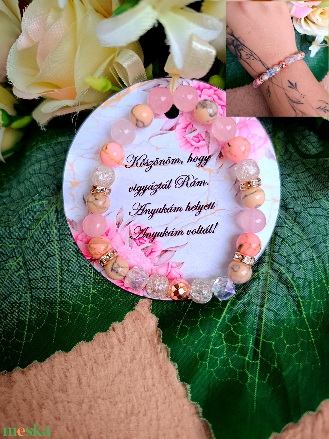 Rose gold ásvány karkötő ajándék pedagógusnak - ékszer - karkötő - bogyós karkötő - Meska.hu Rose gold ásvány karkötő ajándék pedagógusnak - ékszer - karkötő - bogyós karkötő - Meska.hu