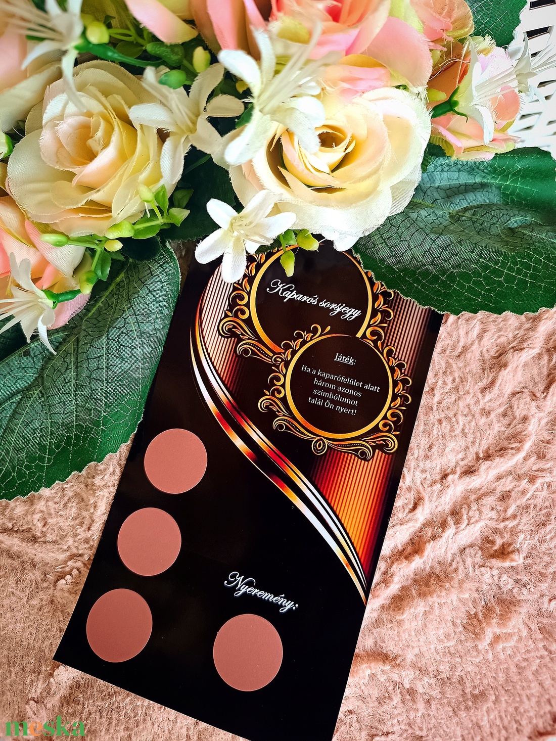 Tanúfelkérő ajándék kaparós sorsjegy fekete rose - esküvő - meghívó & kártya - tanú felkérő - Meska.hu