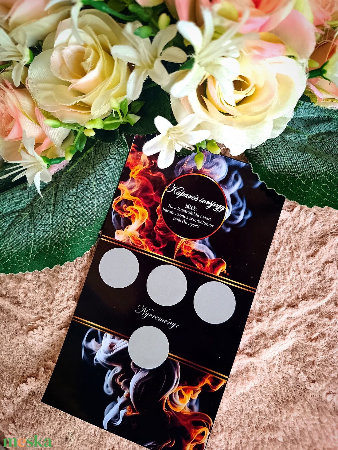 Keresztapa felkérő ajándék kaparós sorsjegy fekete márvány - játék & sport - keresztelőajándékok - Meska.hu