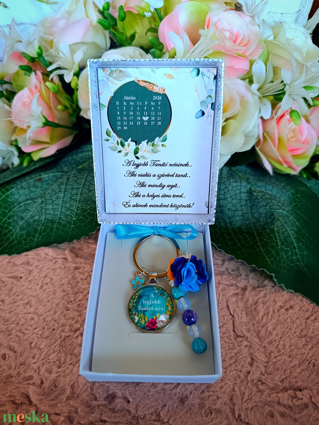 Ajándék pedagógusnak, tanító néni egyedi kulcstartó kék - táska & tok - kulcstartó & táskadísz - kulcstartó - Meska.hu