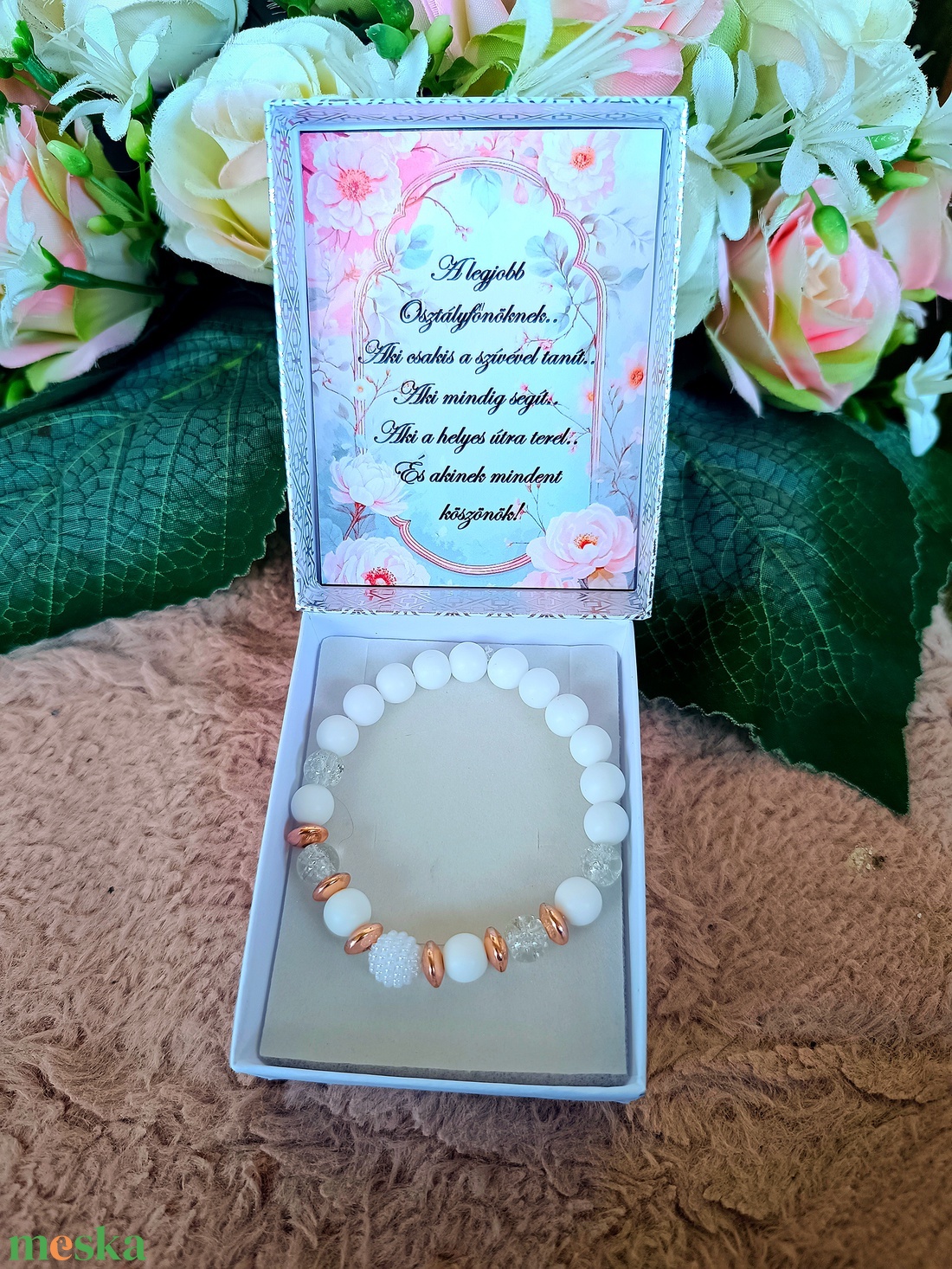 Ajándék energia védelem karkötő ballagásra pedagógusnak - ékszer - karkötő - ásványkarkötő - Meska.hu