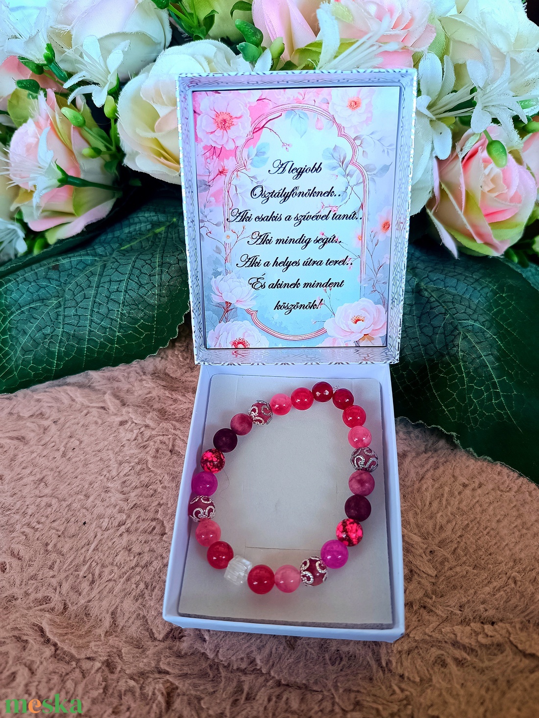 Ajándék energia védelem karkötő ballagásra pedagógusnak - ékszer - karkötő - ásványkarkötő - Meska.hu